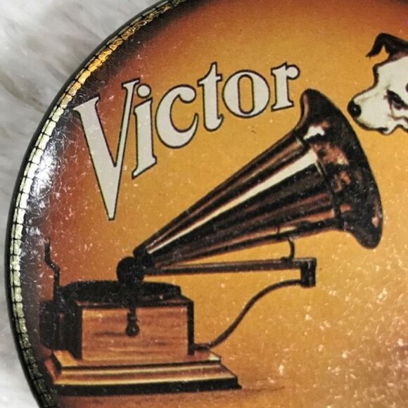 Bristolware Vintage Victor "His Master's Voice" Round Tin - Picture 2 of 7